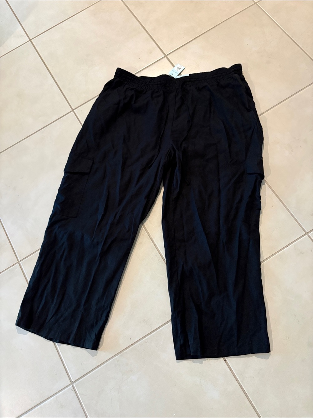 NWT 3X linen lounge pants blue sol 1194